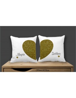Pillow / For Couples Set 2 pcs. Heart